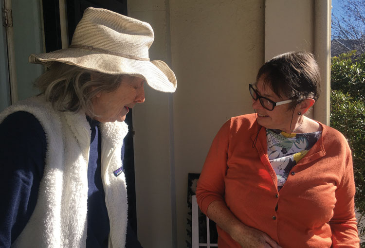 Help at Home client Penny (left) with longtime carer Sue. Penny receives home care from Help at Home by Montefiore